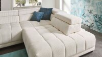 Ecksofa R SATELLITE Cord natur mit Kopfteilverstellung