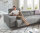 Ecksofa R MESSAGE Chenill grau mit Kopfteilverstellung