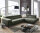 Ecksofa R MESSAGE Feincord forest mit Kopfteilverstellung