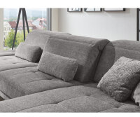 Ecksofa R MP-IN20126 Cord grey mit Sitztiefenverstellung