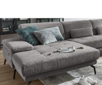 Ecksofa L MP-IN20126 Famosa greyB/H/T ca. 328/82-100/190  cm Fuß schwarz
