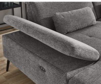 Ecksofa L MP-IN20126 Famosa greyB/H/T ca. 328/82-100/190  cm Fuß schwarz