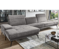 Ecksofa L MP-IN20126 Famosa greyB/H/T ca. 328/82-100/190  cm Fuß schwarz
