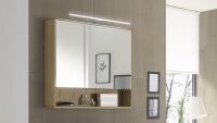 Bad Spiegelschrank YUKON Eiche furniert 80 x70 cm