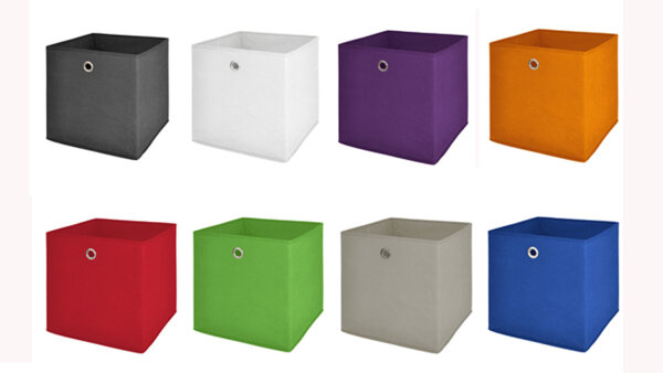Faltbox FLORI 1 Korb Regal 4er Set Aufbewahrungsbox 32x32x32 cm