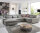 Wohnlandschaft ALTARA Stoff silver mit Kopfteilverstellung