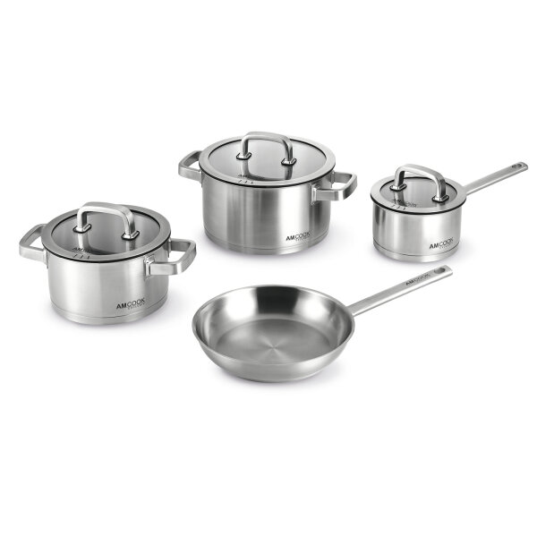 Topfset 7-teilig Senna S7 Edelstahl für Muldenlüfter und Induktion