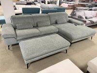 Ecksofa inkl. Hocker MP-IN22025 zinc ca. 346x178-203 cm