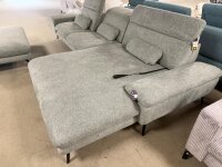 Ecksofa MP-IN22025 inkl. Hocker Cyber zinc 346x178-203 cm
