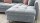 Ecksofa AGIRA mit Schlaffunktion Stoff grau und rosa 250x190