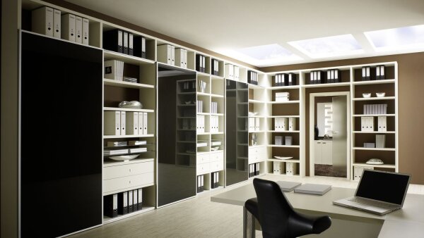 Büroregal TORO 62 System schwarzbraun Eiche