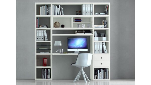 Büroregal TORO 68 System grau matt lackiert