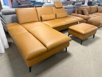 Ecksofa inkl. Hocker PN-IN23099 Leder kurkuma ca. 198x315 cm