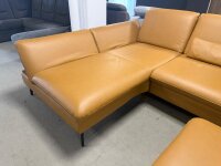 Ecksofa inkl. Hocker PN-IN23099 Leder kurkuma ca. 198x315 cm