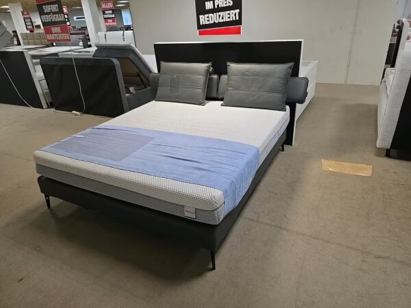 Polsterbett HU-PB23043 Leder anthrazit 180x200 cm