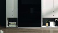 Regalwand TORO 3 System beige matt lackiert Schwarzglas