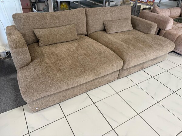 Megasofa XXL Lissone Stoff braun ca. 270x140 cm