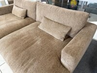 Megasofa XXL Lissone Stoff braun ca. 270x140 cm