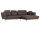 Ecksofa Hawai Echtleder braun Ottomane rechts 280x183cm