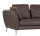 Ecksofa Hawai Echtleder braun Ottomane rechts