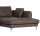 Ecksofa Hawai Echtleder braun Ottomane rechts