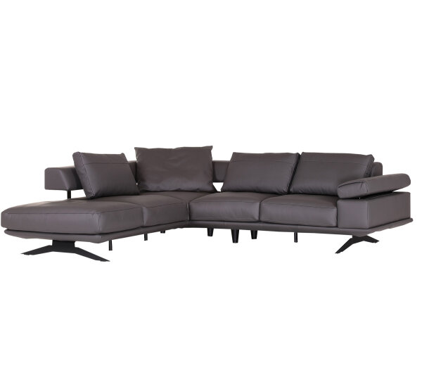 Ecksofa Galliano Echt Leder braun