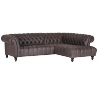 Ecksofa Chesterford Echt Leder braun 266x192