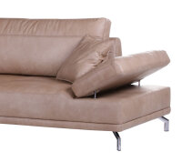 Ecksofa Brisbane Echtleder braun Schenkellänge: 165...