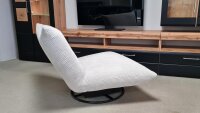 Sessel Cremona Drehsessel Stoff Cord silber Loungesessel 360°