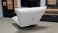 Sessel Cremona Drehsessel Stoff Cord silber Loungesessel 360°