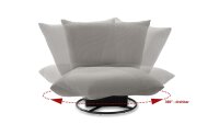 Sessel Cremona Drehsessel Stoff Cord silber Loungesessel 360°