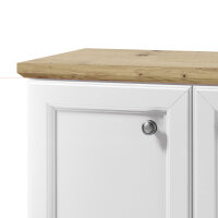 Kommode Toskana weiß Oberboden Artisan eiche 2-türig