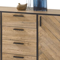 Sideboard VOLEO MADRID Bartex Eiche 3-türig 4...