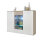 Highboard BZ5095 weiß und Eiche Dekor
