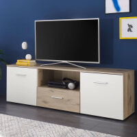 Lowboard BZ5095 Viking Eiche weiß TV-Board