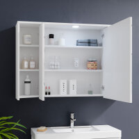 Bad Spiegelschrank Three weiß mit Steckdose und...
