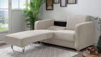 Schlafsofa MIA Funktionssofa Stoff Cord beige 2 Liegeflächen
