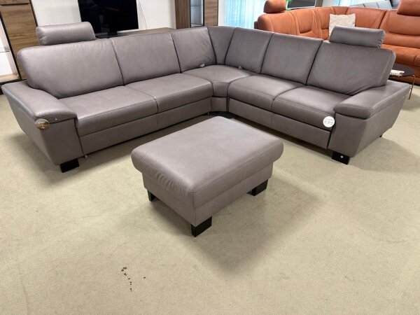 Ecksofa inkl. Hocker ZE-EM22137 lava ca. 280x245 cm