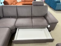 Ecksofa inkl. Hocker ZE-EM22137 lava ca. 280x245 cm
