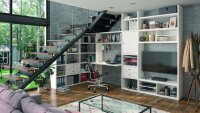 Büroregal TORO 75 System schwarzbraun Eiche