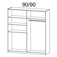 Kleiderschrank Tübingen Front alpinweiß Korpus alpinweiß 181 cm
