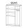 Kleiderschrank Tübingen Front alpinweiß Korpus graumetallic 136 cm