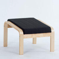 Hocker Siesta Birke Stoff schwarz