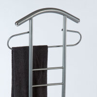 Herrendiener Stuhl Henry Buche Metallgestell silberfarben