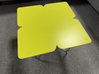 Freistil Rolf Benz Couchtisch 195 avocadogrün 49x49 Chrom