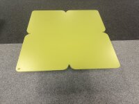 Freistil Rolf Benz Couchtisch 195 grauolive 79x79 Chrom