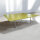 Couchtisch ROLF BENZ Freistil 195 grauolive 79x79 Chrom