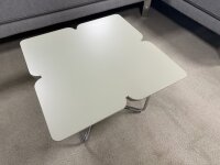 Freistil Rolf Benz Couchtisch 195 warmgrau Chrom 49x49