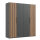 Drehtürenschrank Andorra Graphit Artisan Eiche 200cm
