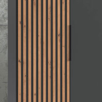 Drehtürenschrank Andorra Graphit Artisan Eiche 250cm